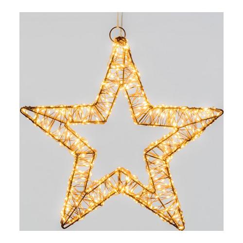 Decoro XMAS KING Stella Marrone 3D Micro Led (35 cm) 68414