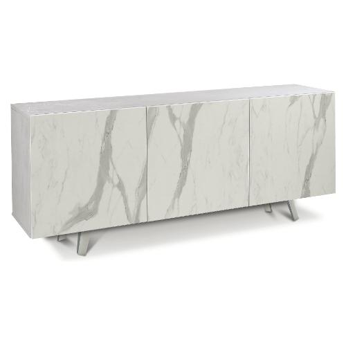 QUADRANTE 7063k Madia Ossido bianco e Marmo calacatta (175cm) Mobile KIT