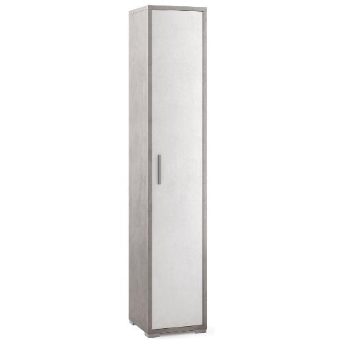 DOUBLE Db384k Armadio 1 Anta battente Cemento e Ossido bianco (40cm) Mobile KIT