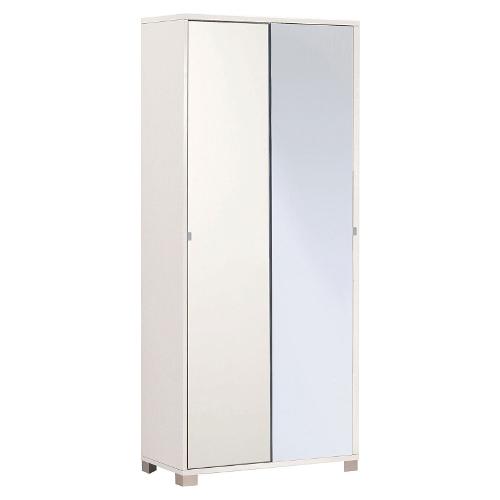 QUADRANTE 798spk Armadio 2 Ante scorrevoli Bianco fiammato e Specchio (80cm) Mobile KIT