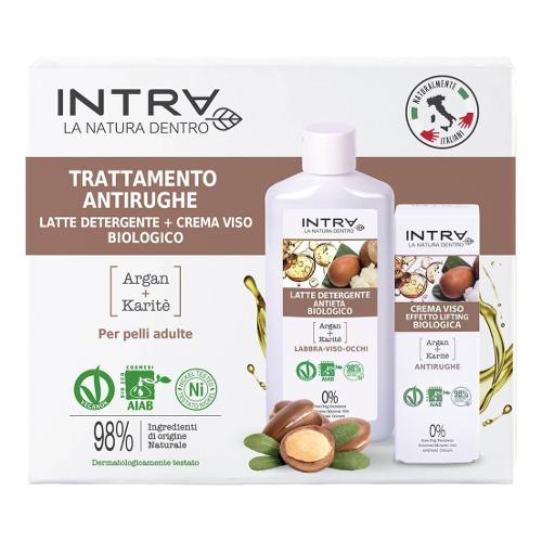 Trattamento viso Antirughe Argan e Karitè Set 200 ml + 50 ml
