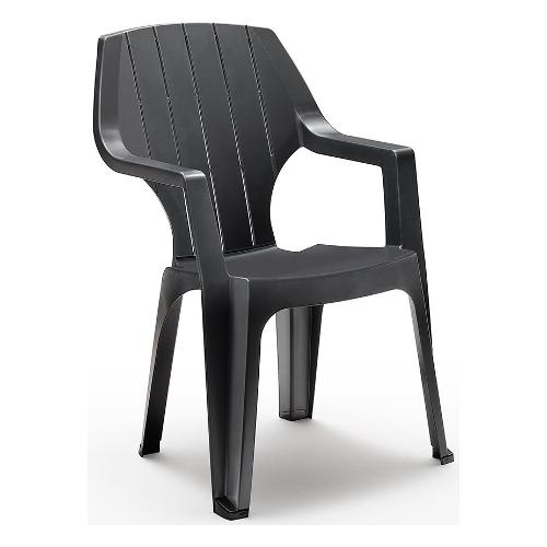Sedia con braccioli NANCY + Alta Antracite 28 4