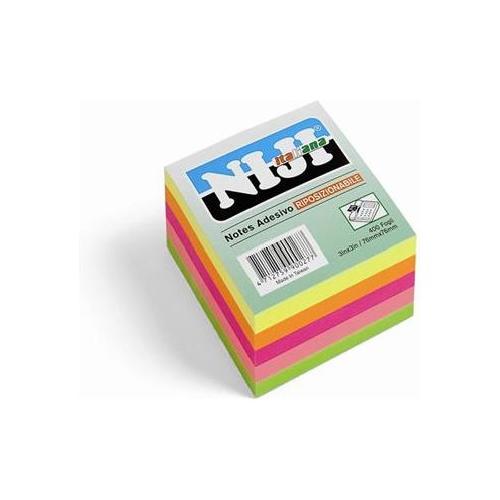 Notes adesivi riposizionabili Cubo Color 400 ff carta (7,6x7,6cm) MEMO STICK Colori assortiti 21012