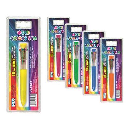 Penna sfera multicolore scatto 10 Multicolours Pen Colori assortiti 68032