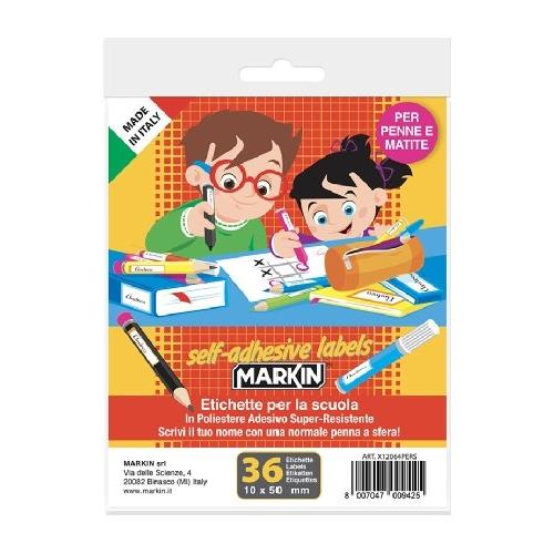 Etichette adesive per penne e matite MARKIN Colori assortiti X12064PERS
