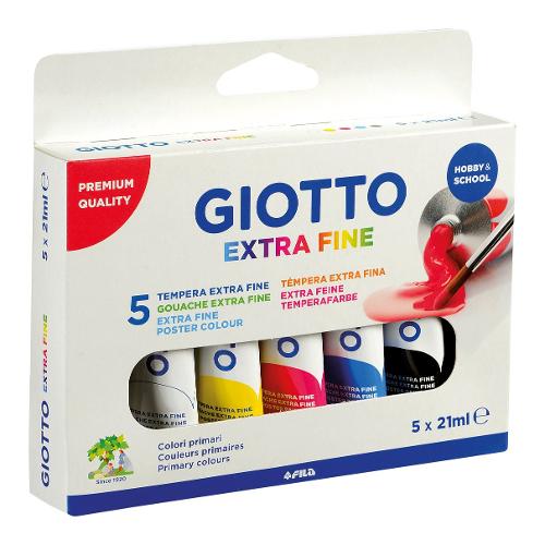 Tempera GIOTTO Extra Fine Colori assortiti 6 Tubetti 21 ml 065100