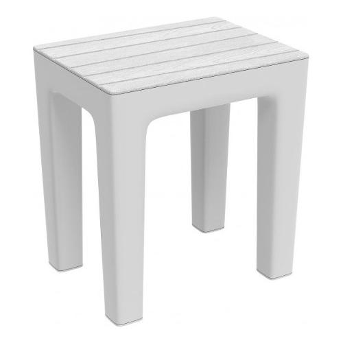 Sgabello bagno WOODY Bianco (38x29x41,5 cm) 130101