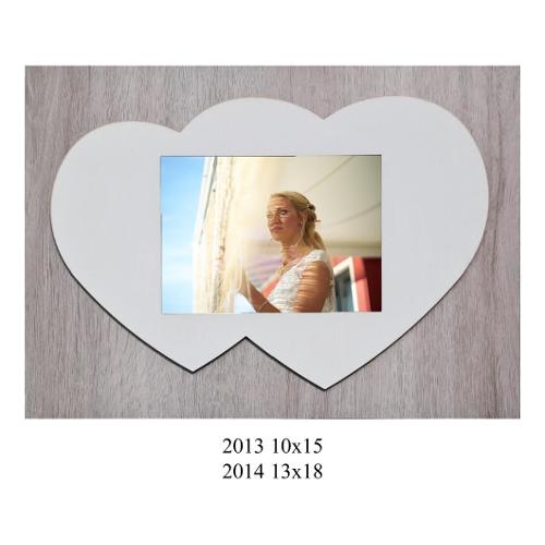 Portafoto (per 1f 13x18 cm ) CUORE Bianco 2014