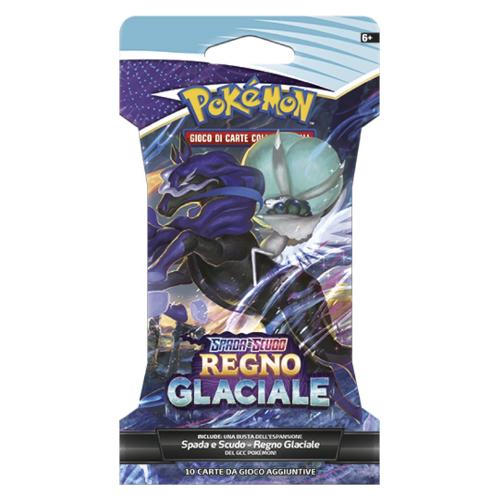 Carte gioco Busta 10 carte Spada e Scudo Regno Glaciale Paper Sleeve POKÉMON PKSS05BICA10BU