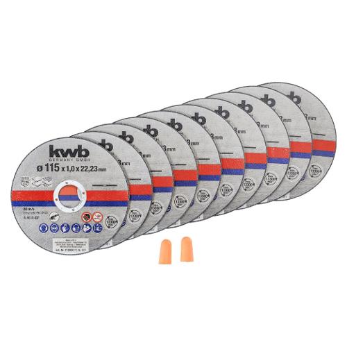 Disco taglio smerigliatrice Set 10 pz per metallo D. 115 mm 49712021