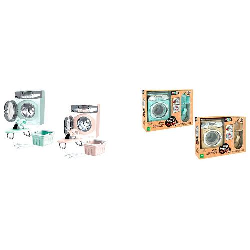 Lavatrice giocattolo Lavatrice con ferro da stiro e accessori (24cm) W’TOY Assortito 40642