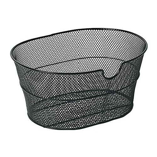 Cestino bici anteriore Oval Rete metallica verniciata, attacchi non inclusi Black 01CST073BP