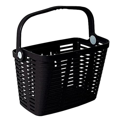 Cestino bici anteriore Plastica ultraleggera con attacco sgancio rapido PLAZA Black 01PLZ000000