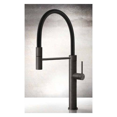 Miscelatore lavello doccetta estraibile 316 KITCHEN MECCANICA Black metal brushed 60012 707