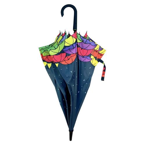 Ombrello lungo donna automatico Blowy (122cm) BLUE DROP Blu e Multicolor A697DL