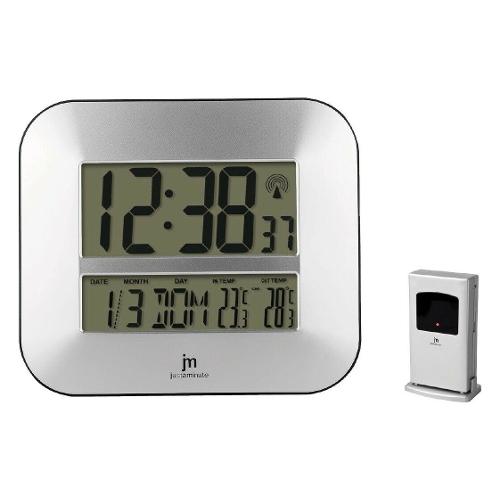 Orologio da parete (27x23,5cm) JUSTAMINUTE Grigio argento JD 9908