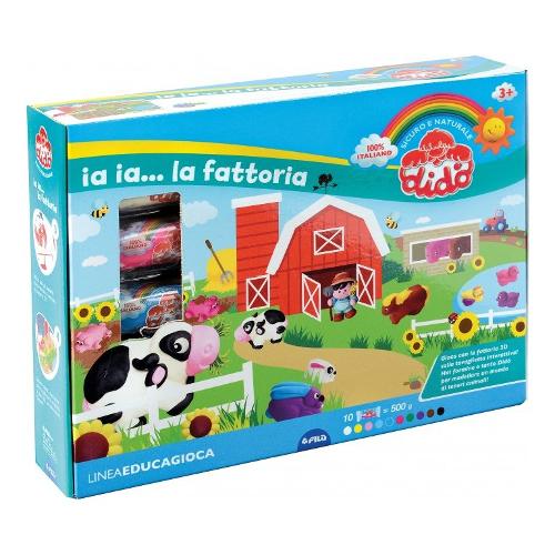 Pasta modellabile La Fattoria Educagioca 10 panetti 50gr e accessori DIDÒ 350200