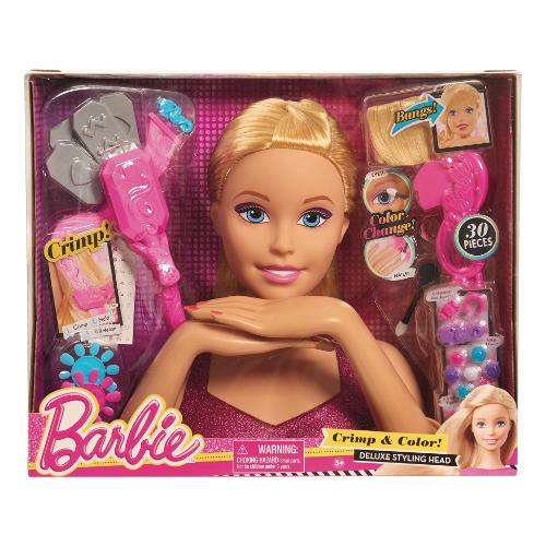 Set parrucchiera giocattolo Grandi Giochi Testa Trucco Deluxe Barbie BAR17000