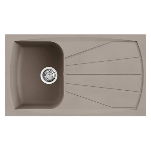 Lavello 1 vasca (86x50cm) LIVING 400 Tortora Opaco LGL40043