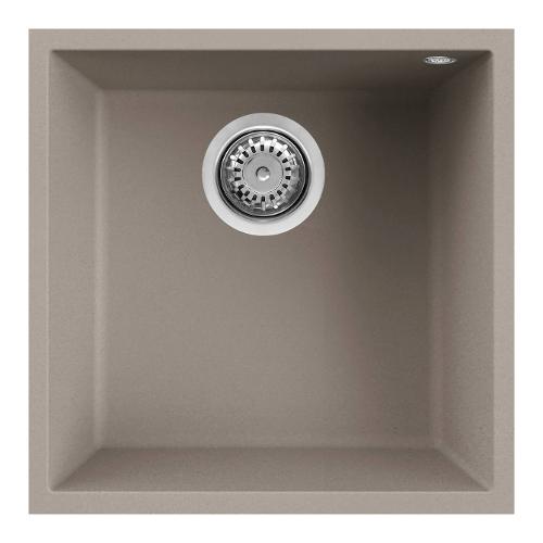 Lavello 1 vasca (44x44cm) QUADRA 102 SOTTOTOP Tortora Opaco LGQ10243BSO