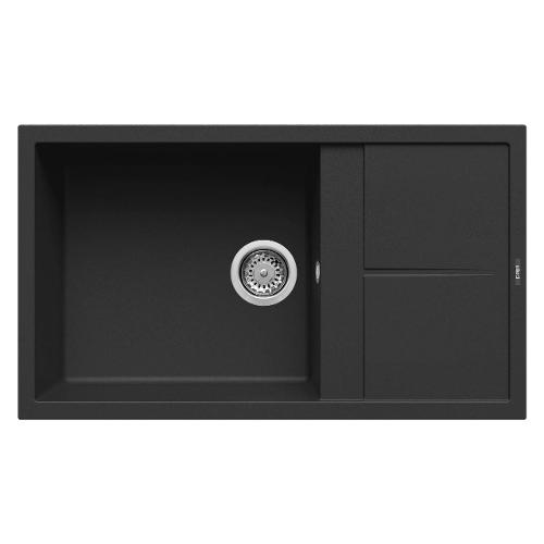 Lavello 1 vasca (86x50cm) UNICO 410 Nero Satinato LKU41086