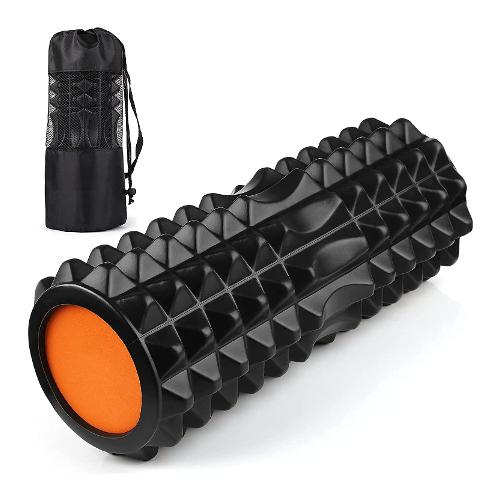 Rullo fitness massaggiante Yoga (33x14cm) Nero e Arancio AHF 044