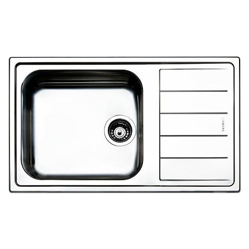 Lavello 1 vasca (86x50cm) LINEAR Inox Spazzolato LNG861IRBC