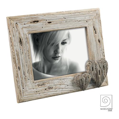 Portafoto (per 1f 13x18 cm ) CUORI Sbiancato A1268Q