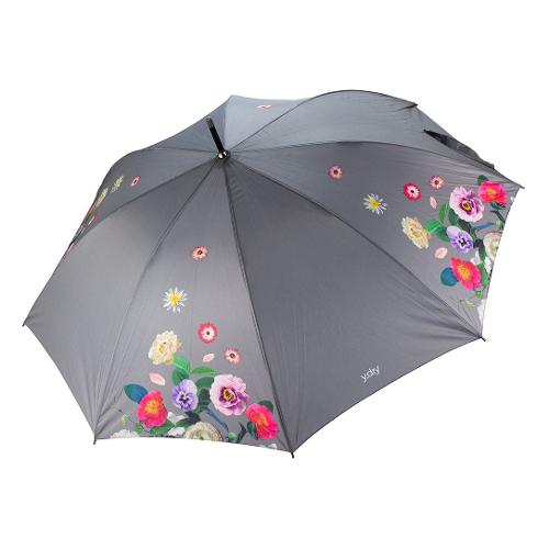 Ombrello lungo donna automatico Bouquet (114cm) FASHION WORLD Grigio Y 4459