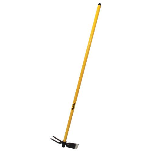 Zappetta Quadro Bidente con Manico (130x11x28 cm) Giallo e Nero 130 ZQB P