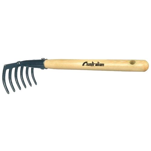 Miniattrezzo Rastrellino 6 Denti (33 cm) Nero e Natural MN04