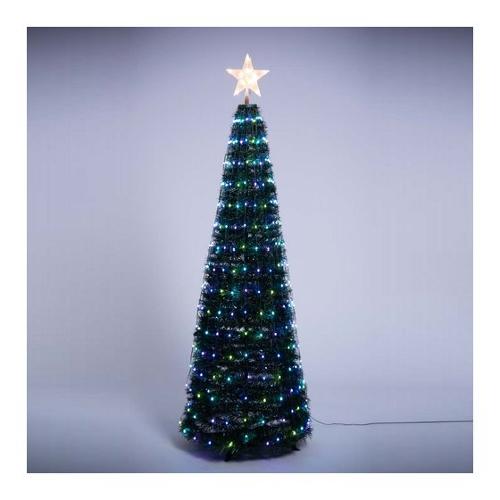 Albero Natale (60x180 cm) Conico Pop up con 304 luci Rgb 67905