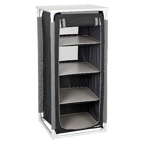 Armadietto campeggio Hs (59x48x140cm) AZABACHE Silver e Black 0422082N C03