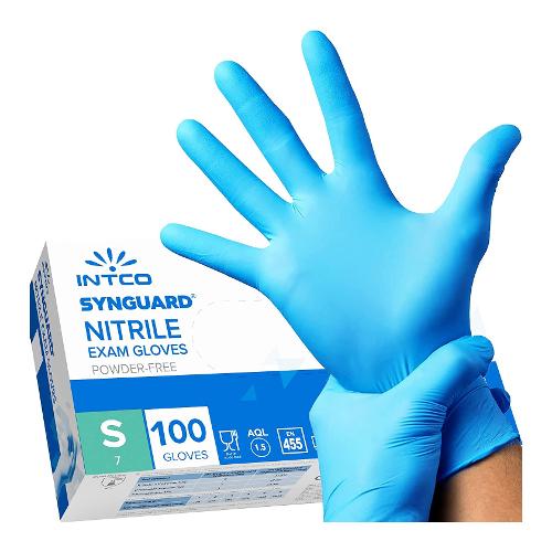 Guanti monouso 100 pz SYNGUARD EXAM GLOVES Azzurro taglia S SNBE10014