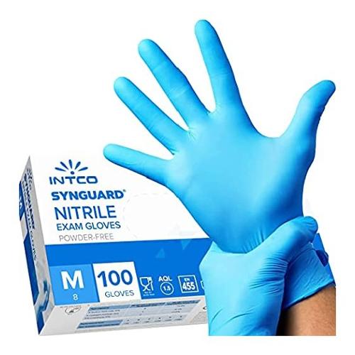 Guanti monouso 100 pz SYNGUARD EXAM GLOVES Azzurro taglia M SNBE10015