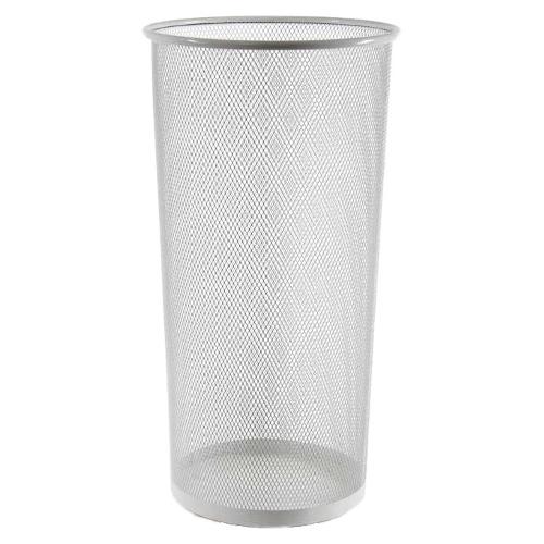 Porta Ombrelli In Acciaio Bianco Con Motivi A Foglie – Vaschetta Raccogligocce Estraibile, Diametro 20 Cm, Altezza 48,5 Cm, Peso 1,83 Kg