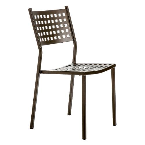 Sedia da esterno metallo ALICE Grigio antico CH1555 AG