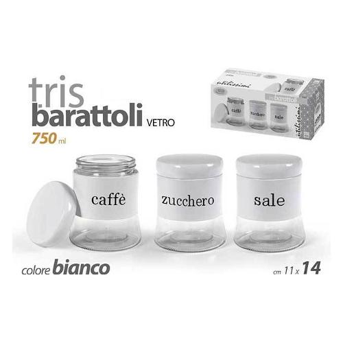 Excelsa Fne Qualty Set 3 Barattol: Sale, caffè e Zucchero, Ceramca