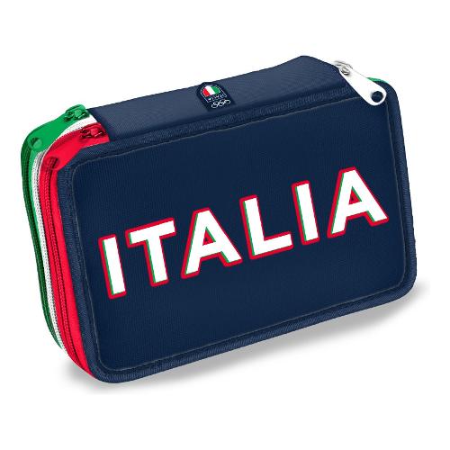 Astuccio triplo accessoriato 36 colori con penne e accessori ITALIA Blu ITA002