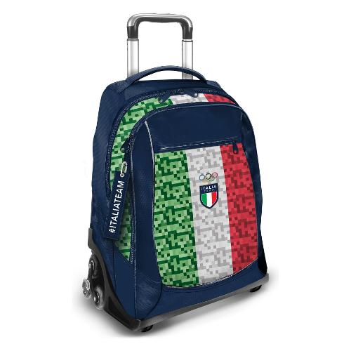 Zainetto trolley (36Lt) ITALIA (34x23x47cm) Blu e Tricolore PIX005