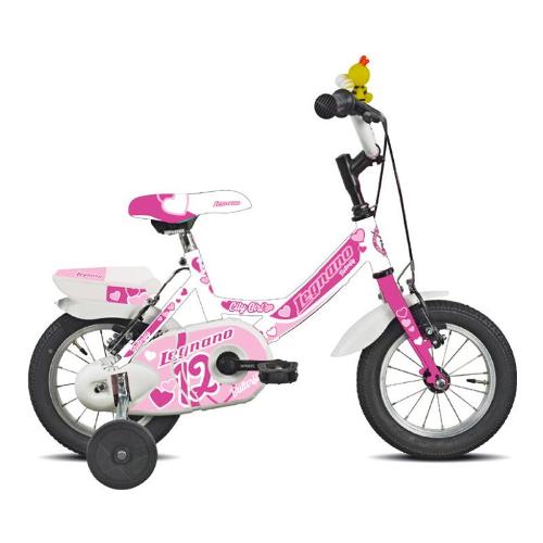 Mountain Bike ( 1 vel ) 12" BUTTERFLY Acciaio Bianco e Rosa L961