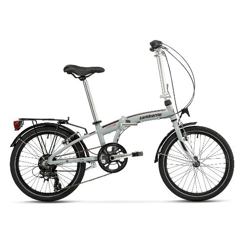 Bici pieghevole acciaio ( 7 vel ) 20" CAPRI Argento lunare e Nero opaco DC2003