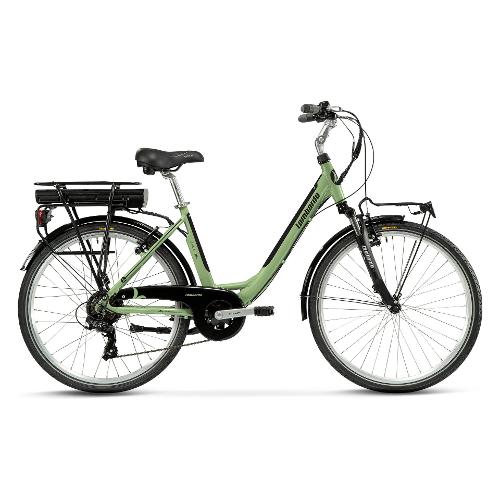 Bici elettrica Cicli Lombardo MC2602 Levanzo Sport Green Wood - Black Glossy
