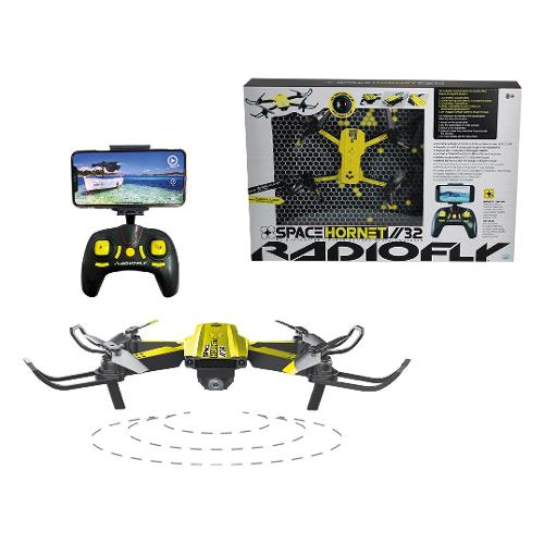 Drone Space Hornet 32 con videocamera (23,5x20cm) RADIOFLY Giallo e Nero 40019