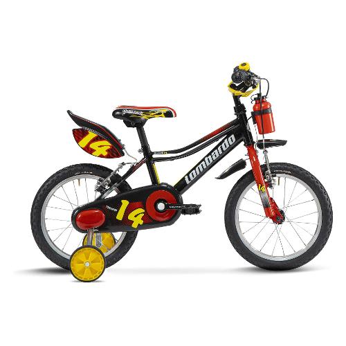 Mountain Bike acciaio ( 1 vel ) 14" MONOPOLI Nero e Rosso lucido DY14S1