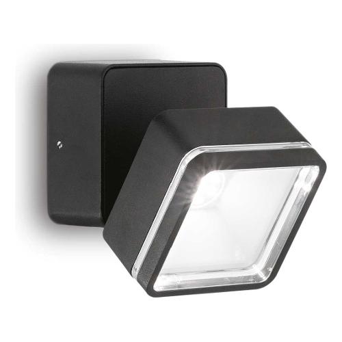 Faretto spot da esterno OMEGA ap square 4000k Nero (9x8,5x9cm) 285535 1 luce - LED - Max 7W