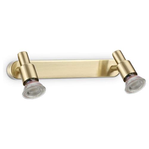 Set faretti spot SLEM ap2 Ottone satinato (26x13x10cm) 287836 2 luci - GU10 - Max 100W