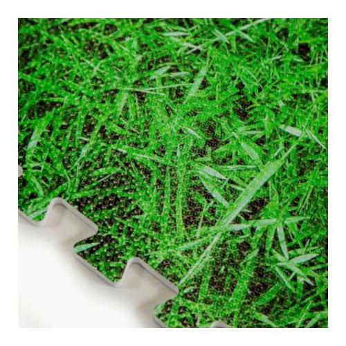 Base piscina effetto prato set 9 pz (50x50x0,8cm)