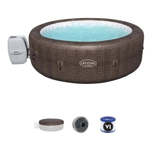 Spa idromassaggio St. Moritz Gonfiabile (216x71cm) 5 - 7 persone LAY Z SPA Marrone effetto rattan 60023