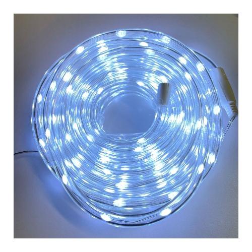 Filo Trasparente 200 luci - LED Bianco freddo (10 + 4 mt) 8 Giochi di luce CHRISTMAS IP44 73227